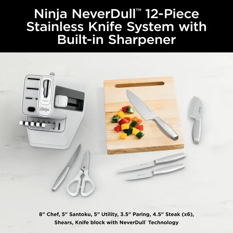 Ninja NeverDull Essential Knife System 12 Piece Set K22012WH